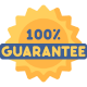 100 percent guarantee logo with no background